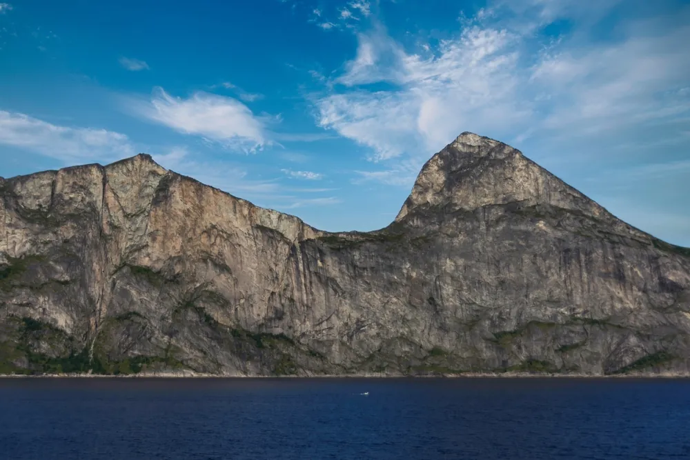 Segla seen from the sea on Senja