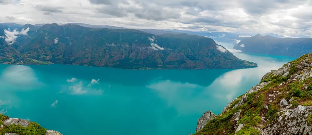 Panorama over Lustrafjorden from Molden